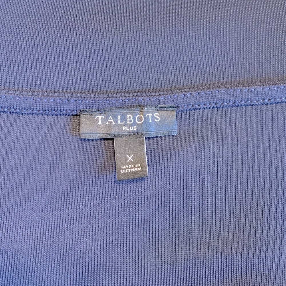 Navy Talbots Plus Top - Picture 2 of 3